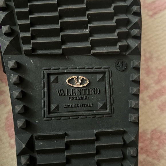 Valentino Garavani Rockstud Espadrille Pool Slides Black - Picture 7 of 11